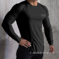 Tees a compressione muscolare allenamento a girocollo